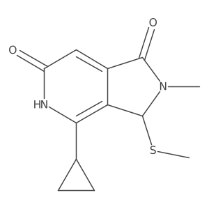 4-Cyclopropyl-2-methyl-3-(methylthio)-2,3-dihydro-1H-pyrrolo[3,4-c]pyridine-1,6(5H)-dione结构式