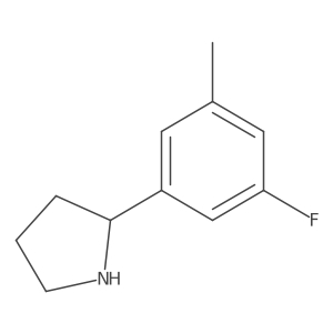 2-(3-Fluoro-5-methylphenyl)pyrrolidine结构式
