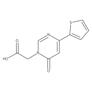 2-(6-oxo-4-(thiophen-2-yl)pyrimidin-1(6H)-yl)acetic acid结构式