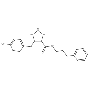 5-(4-chloroanilino)-N-(3-phenylpropyl)triazolidine-4-carboxamide Structure