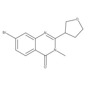 7-bromo-3-methyl-2-(tetrahydrofuran-3-yl)quinazolin-4(3H)-one结构式