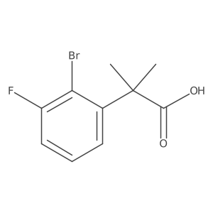 2-(2-Bromo-3-fluorophenyl)-2-methylpropanoic acid Structure