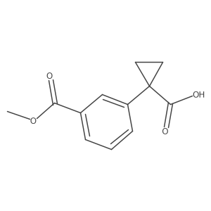 1-[3-(Methoxycarbonyl)phenyl]cyclopropane-1-carboxylic acid Structure
