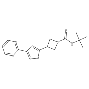 N-(tert-butyl)-3-(3-(pyrimidin-2-yl)-1,2,4-oxadiazol-5-yl)azetidine-1-carboxamide Structure