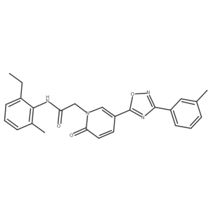 N-(2-ethyl-6-methylphenyl)-2-{5-[3-(3-methylphenyl)-1,2,4-oxadiazol-5-yl]-2-oxopyridin-1(2H)-yl}acetamide结构式