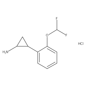 2-[2-(Difluoromethoxy)phenyl]cyclopropan-1-amine hydrochloride Structure