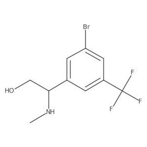 (R)-2-(3-Bromo-5-(trifluoromethyl)phenyl)-2-(methylamino)ethan-1-ol结构式
