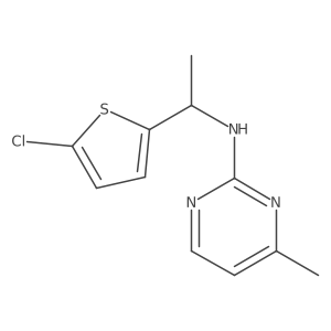2-Pyrimidinamine, N-[1-(5-chloro-2-thienyl)ethyl]-4-methyl- Structure