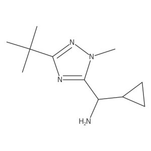 (3-(Tert-butyl)-1-methyl-1h-1,2,4-triazol-5-yl)(cyclopropyl)methanamine Structure