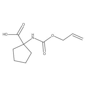 1-Allyloxycarbonylamino-cyclopentanecarboxylic acid结构式