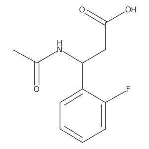 (3S)-3-acetamido-3-(2-fluorophenyl)propanoic acid结构式
