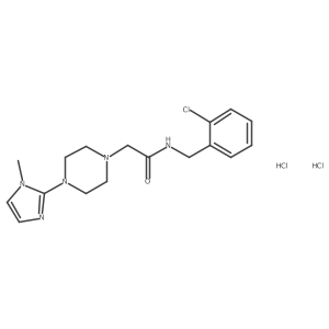 N-(2-chlorobenzyl)-2-(4-(1-methyl-1H-imidazol-2-yl)piperazin-1-yl)acetamide dihydrochloride Structure