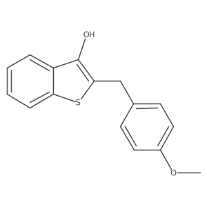 2-[(4-Methoxyphenyl)methyl]-1-benzothiophen-3-ol结构式