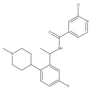 2-chloro-N-{1-[5-fluoro-2-(4-methylpiperazin-1-yl)phenyl]ethyl}pyridine-4-carboxamide Structure