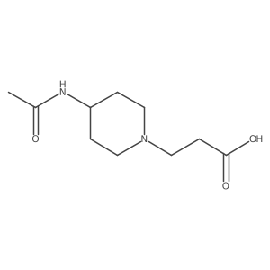 3-(4-Acetamidopiperidin-1-yl)propanoic acid Structure