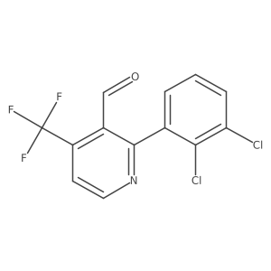 2-(2,3-Dichlorophenyl)-4-(trifluoromethyl)nicotinaldehyde结构式