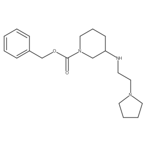 Benzyl 3-(2-(pyrrolidin-1-yl)ethylamino)piperidine-1-carboxylate结构式