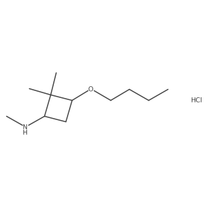 3-butoxy-N,2,2-trimethylcyclobutan-1-amine hydrochloride Structure