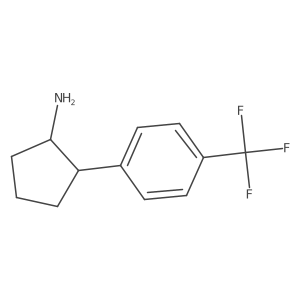 (1R,2S)-2-[4-(Trifluoromethyl)phenyl]cyclopentan-1-amine结构式