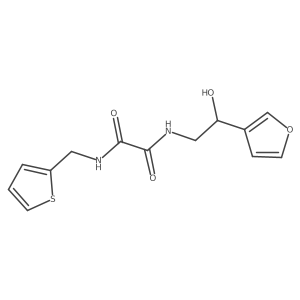 N1-(2-(furan-3-yl)-2-hydroxyethyl)-N2-(thiophen-2-ylmethyl)oxalamide结构式