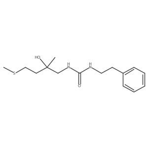 1-(2-Hydroxy-2-methyl-4-(methylthio)butyl)-3-phenethylurea结构式
