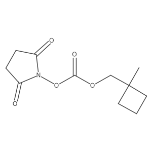 (2,5-Dioxopyrrolidin-1-yl) (1-methylcyclobutyl)methyl carbonate结构式