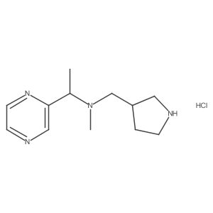 N-methyl-1-(pyrazin-2-yl)-N-(pyrrolidin-3-ylmethyl)ethanamine hydrochloride结构式