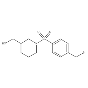 (1-((4-(Bromomethyl)phenyl)sulfonyl)piperidin-3-yl)methanol结构式
