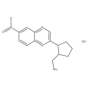 (1-(6-Nitroquinoxalin-2-yl)pyrrolidin-2-yl)methanamine hydrochloride结构式