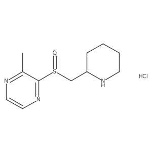 2-Methyl-3-((piperidin-2-ylmethyl)sulfinyl)pyrazine hydrochloride结构式