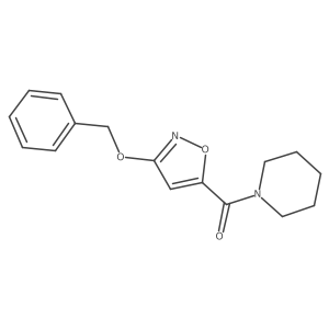 (3-(Benzyloxy)isoxazol-5-yl)(piperidin-1-yl)methanone结构式