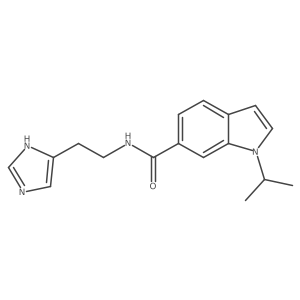 N~6~-[2-(1H-imidazol-5-yl)ethyl]-1-isopropyl-1H-indole-6-carboxamide结构式