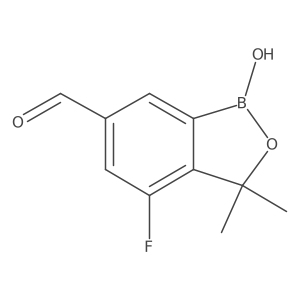 4-Fluoro-1-hydroxy-3,3-dimethyl-1,3-dihydrobenzo[c][1,2]oxaborole-6-carbaldehyde Structure