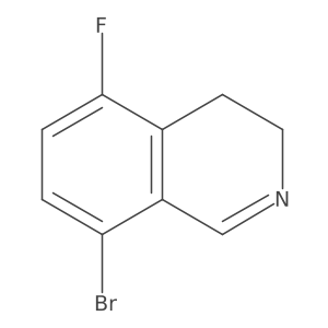 8-Bromo-5-fluoro-3,4-dihydroisoquinoline结构式