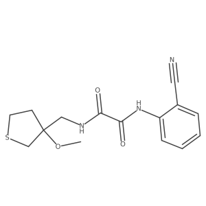N1-(2-cyanophenyl)-N2-((3-methoxytetrahydrothiophen-3-yl)methyl)oxalamide结构式