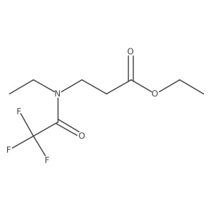 ethyl 3-(N-ethyl-2,2,2-trifluoroacetamido)propanoate结构式