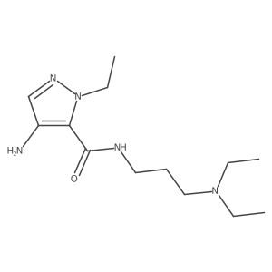 4-Amino-N-[3-(diethylamino)propyl]-1-ethyl-1H-pyrazole-5-carboxamide结构式