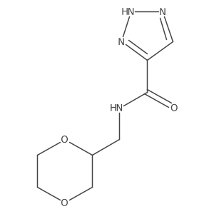 N-(1,4-dioxan-2-ylmethyl)-1H-1,2,3-triazole-5-carboxamide结构式