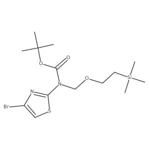 Tert-butyl (2-(trimethylsilyl)ethoxy)methyl4-bromothiazol-2-ylcarbamate Structure