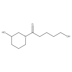 5-Hydroxy-1-(3-hydroxypiperidin-1-yl)pentan-1-one结构式