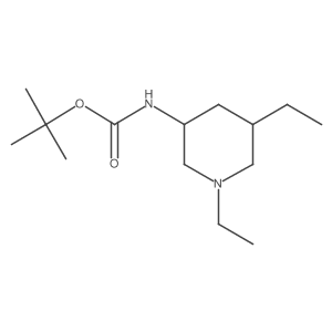 tert-butyl N-(1,5-diethylpiperidin-3-yl)carbamate Structure