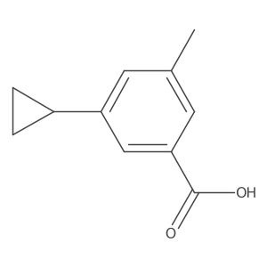 3-Cyclopropyl-5-methylbenzoic acid结构式