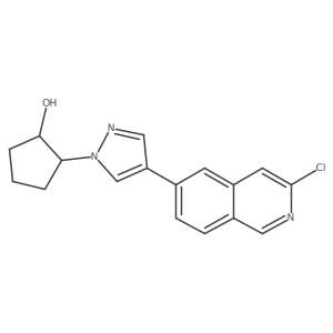 2-(4-(3-Chloroisoquinolin-6-yl)-1H-pyrazol-1-yl)cyclopentanol结构式