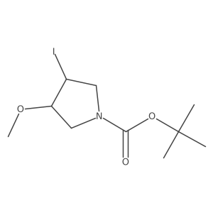tert-Butyl 3-iodo-4-methoxypyrrolidine-1-carboxylate结构式