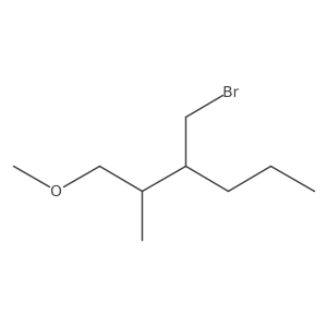 3-(Bromomethyl)-1-methoxy-2-methylhexane结构式
