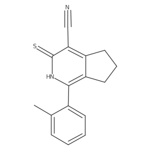 1-(2-methylphenyl)-3-sulfanylidene-2H,3H,5H,6H,7H-cyclopenta[c]pyridine-4-carbonitrile Structure