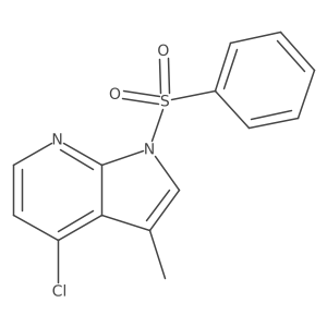 4-chloro-3-methyl-1-(phenylsulfonyl)-1H-pyrrolo[2,3-b]pyridine结构式