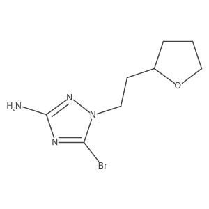 5-Bromo-1-[2-(oxolan-2-yl)ethyl]-1H-1,2,4-triazol-3-amine Structure
