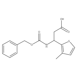 (3S)-3-{[(benzyloxy)carbonyl]amino}-3-(3-methylthiophen-2-yl)propanoic acid Structure