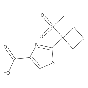 2-(1-(Methylsulfonyl)cyclobutyl)thiazole-4-carboxylic acid Structure